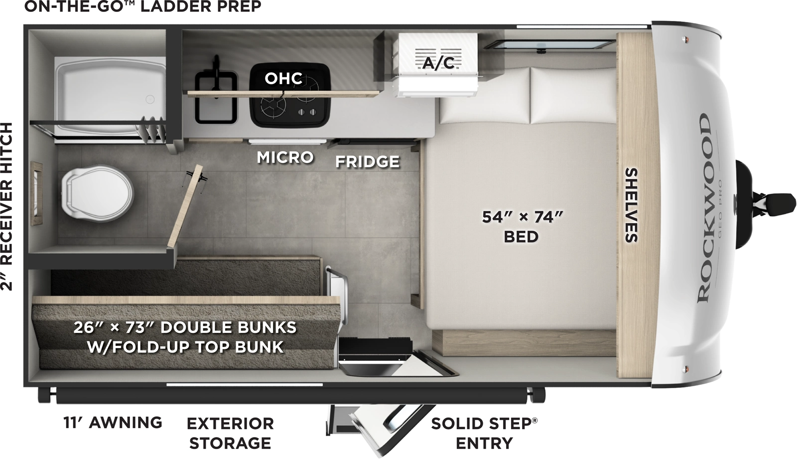 Rockwood Geo Pro G13LE Floorplan